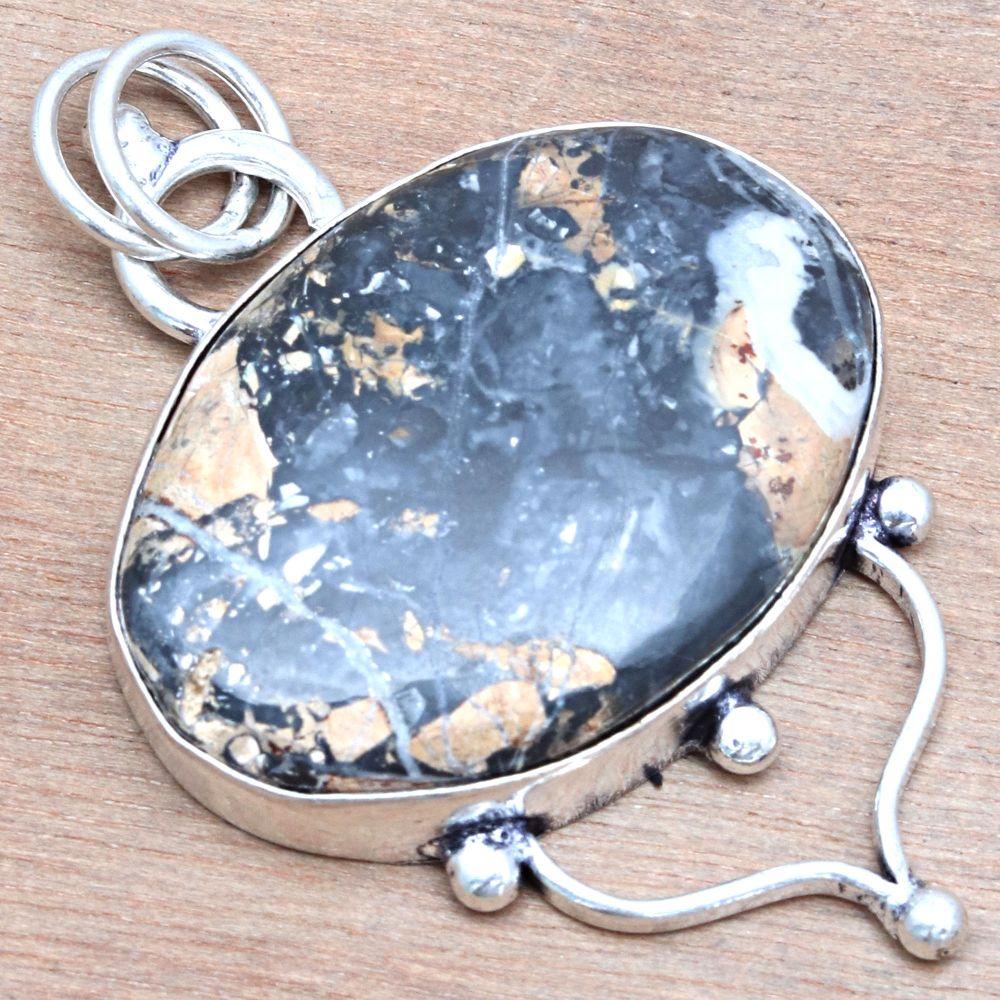 Pendant Malinga Jasper Gemstone Gift For Her Silver Jewelry 2"