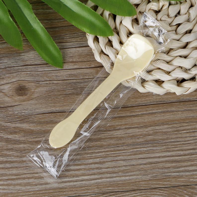 Transparent Disposable Dessert Spoon for Ice Cream, Mousse, Yogurt, Pudding, and Popsicles