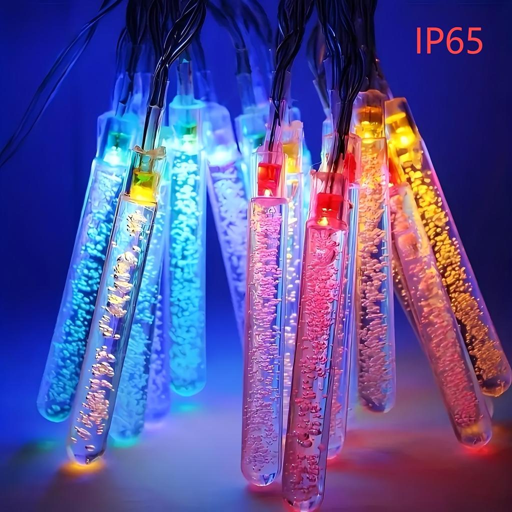 Solar Bubble String Lights, Colorful LED Outdoor Garden Decoration Lighting Modes and Button Control - Energy Saving, Space Theme