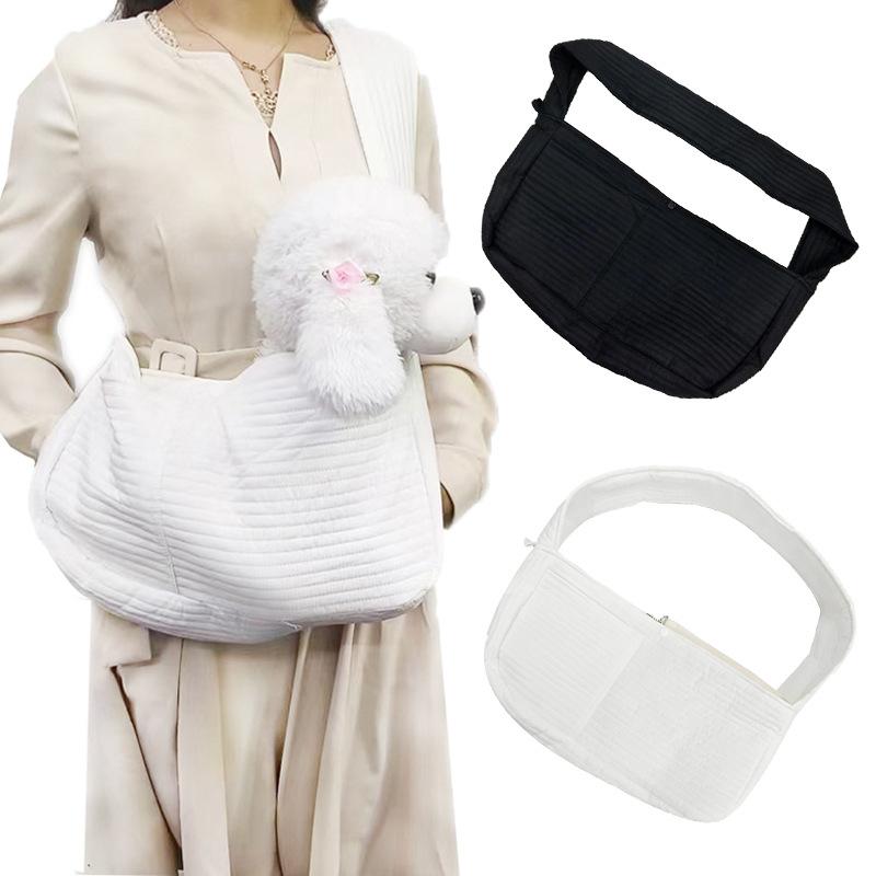 New Foldable Cat Bag, Single-shoulder Crossbody Dog Backpack, Portable Large-capacity Pet Bag for Going Out