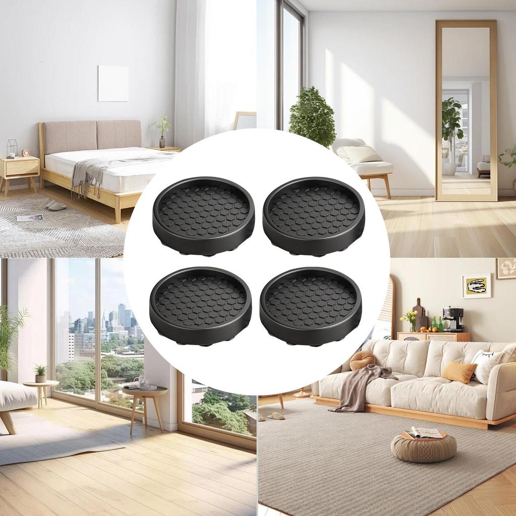 Furniture Floor Protectors 4 Pieces Silicone Caster Cups Stoppers Furniture Sliders For Hardwood Floors For Bed Couch Cabinet