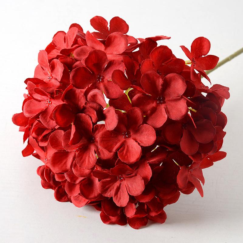 

Artificial Bouquet Hydrangeamacrophylla Wedding Backdrops And Decorations Event красный