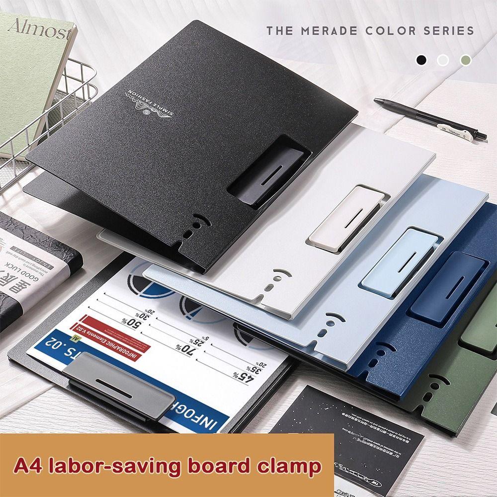 Dual-use A4 File Folder with Metal clip Writing Pad Fashion Memo Clip Board  Students