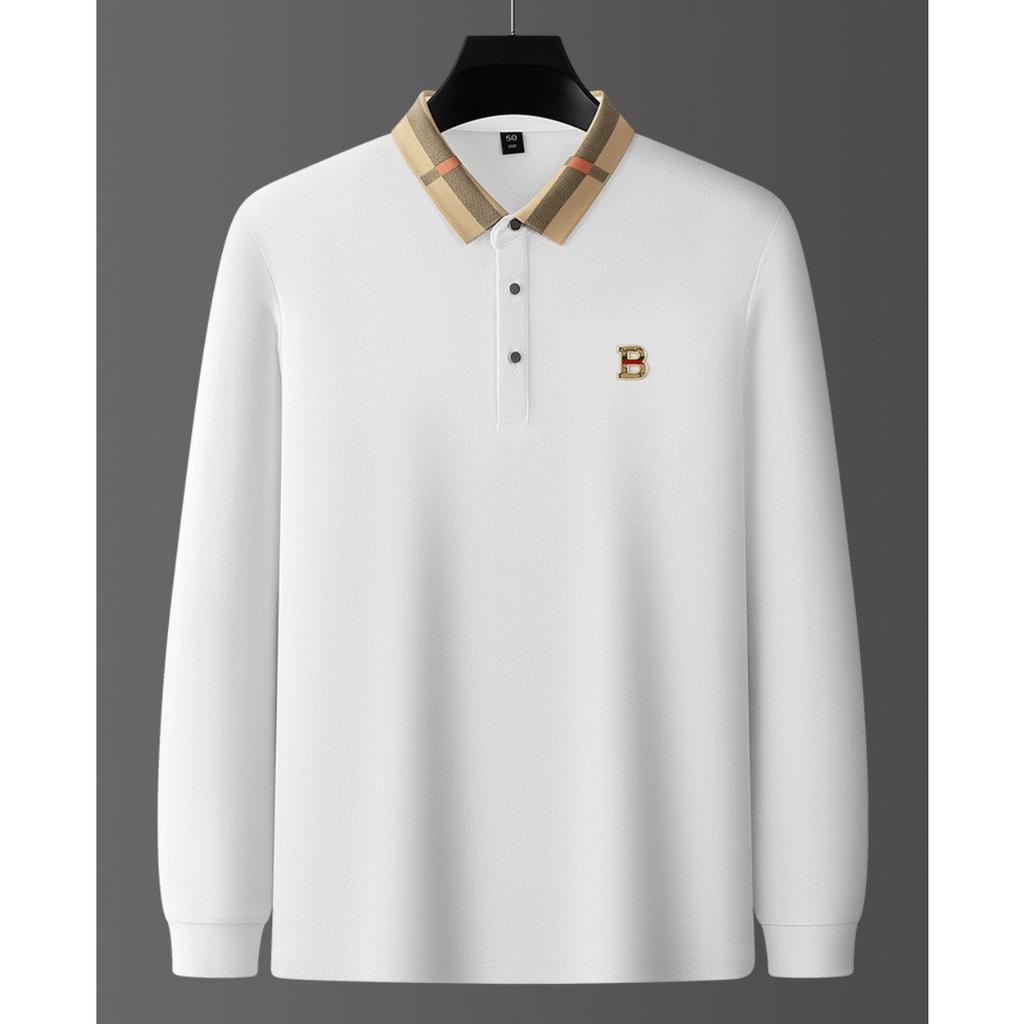 STORN Men's Spring Autumn Fashion Long Sleeved Polo Shirt High-end Boutique Embroidered Top Comfortable Lapel Tops