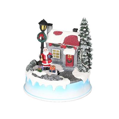 Christmas Dulton LED Glow Village Santa Is Coming Ornaments, Decorations,