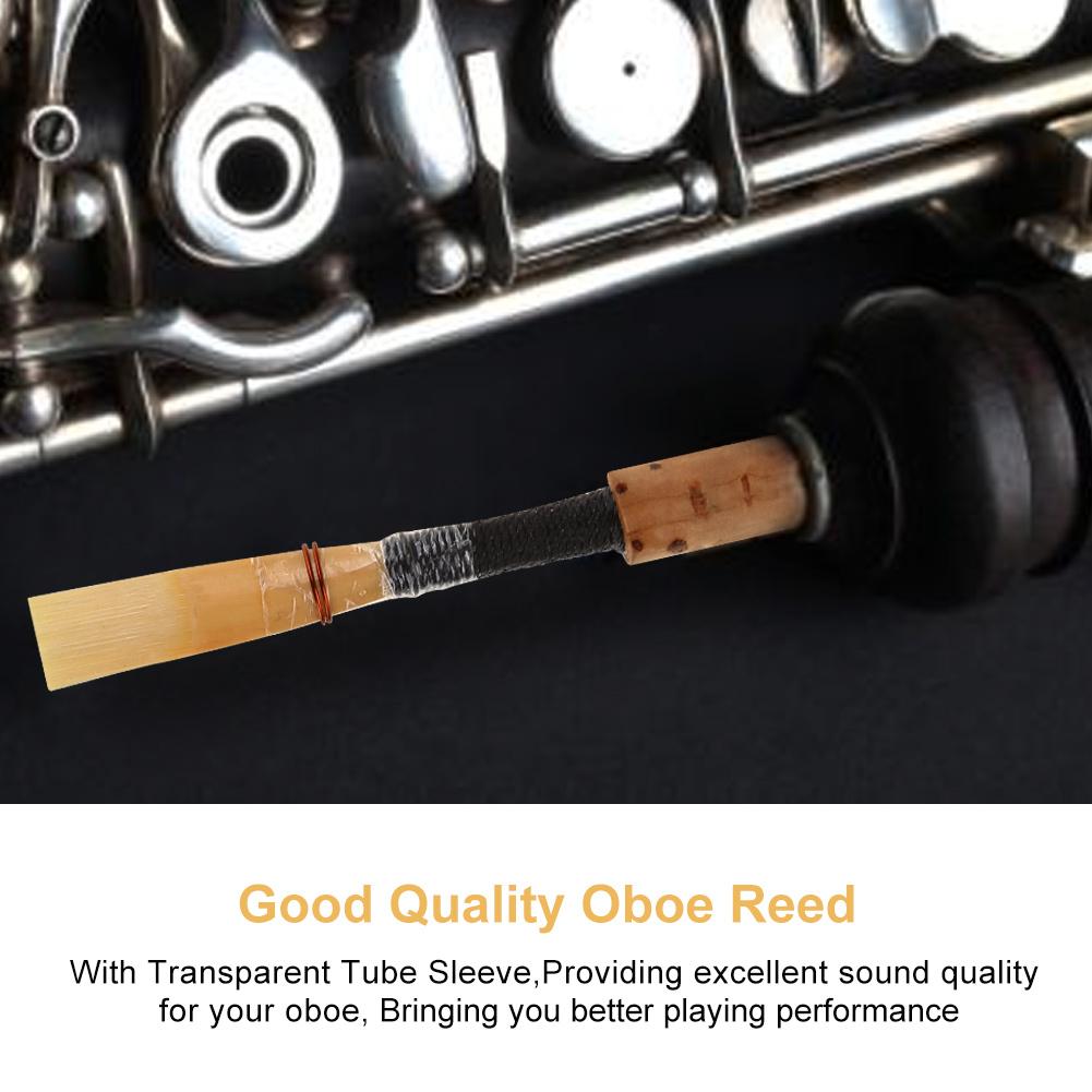 Good Quality Oboe Reed Wind Instrument Replacement Parts with Transparent Tube Sleeve(1Pc)