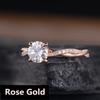 Attractive Gold Rose Gold Color Inlaid with White Zircon Rings Gorgeous  Party Engagement Wedding Rings for Women Jewelry