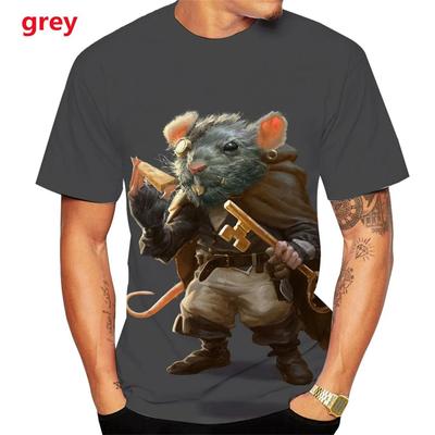 Cute Mouse Graphics T Shirts Summer Fashion Short Sleeve Men Women 3D Animals Rat Printed T-shirts Casual Loose Harajuku Tees