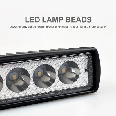 18w 6 led luz de trabalho do carro alto brilho holofote universal offroad automóvel caminhão condução faróis nevoeiro drl lâmpada condução 12v
