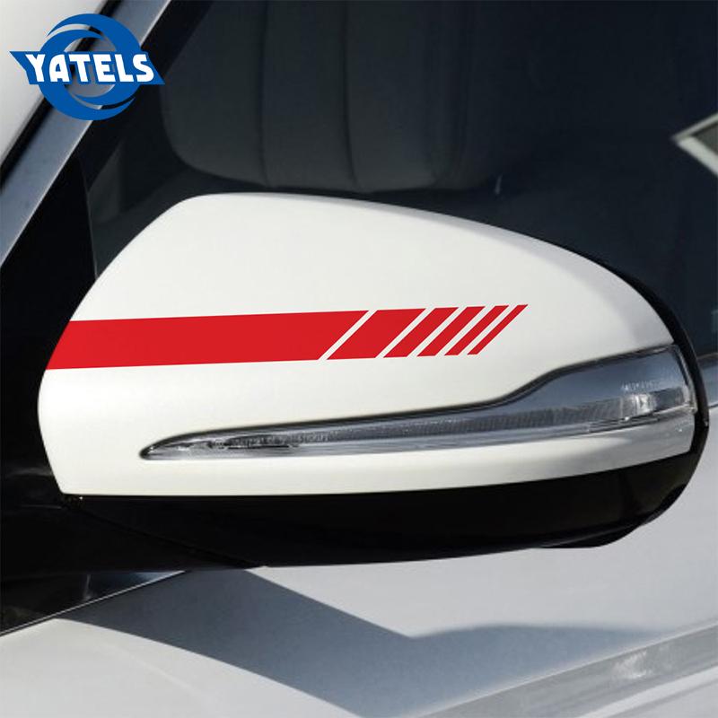 YOUNGFLY 2pcs Car Rear View Mirror Stickers Decor DIY Car Body Sticker