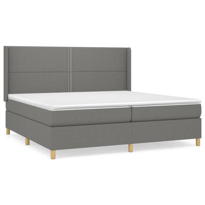 VidaXL Slat Bed Base with Mattress, Upholstered Bed, Double Bed, Adult Bedroom Interior Bed, Modern, 3131938