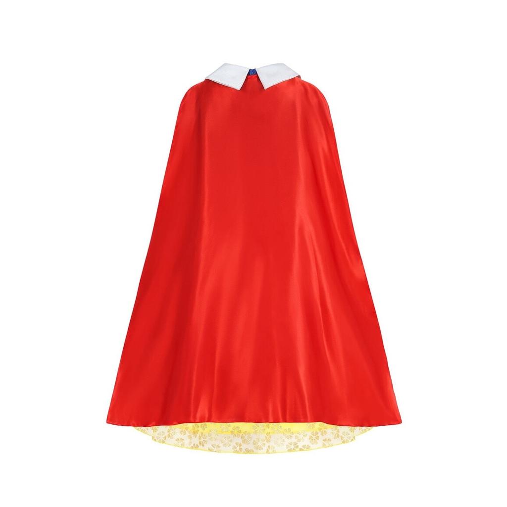 Snow White Princess Dress with Cape and Bow Accessory Yellow 2-3 Years Kids Costume