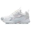 New LiNing Running Collection Slip Resistant Cushioning Wear Resistant Breathable Low Top Running Shoes Women's White Gray ARLQ012-5