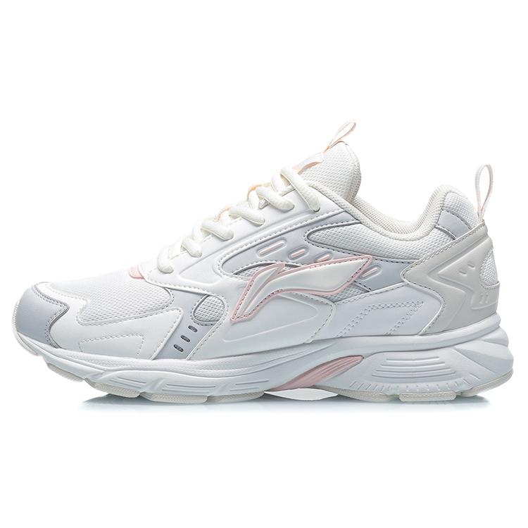 

New LiNing Running Collection Slip Resistant Cushioning Wear Resistant Breathable Low Top Running Shoes Women s White Gray ARLQ012-5 36