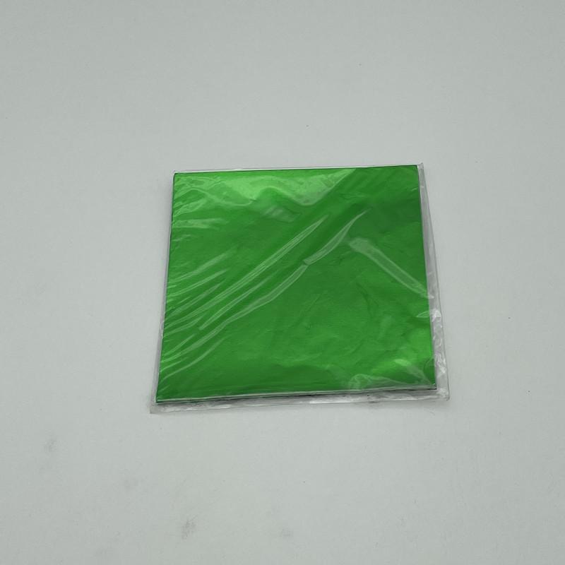 

100шт 4дюйма (10см) Обертки для шоколадных конфет Алюминиевая фольга Бумага для упаковки Квадратные сладкие леденцы Десерты Обертки из фольги для еды зелёный