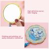 Portable Makeup Mirror Relief Design Cosmetic Mirror Exquisite Handheld Mirror  Tourist Souvenirs