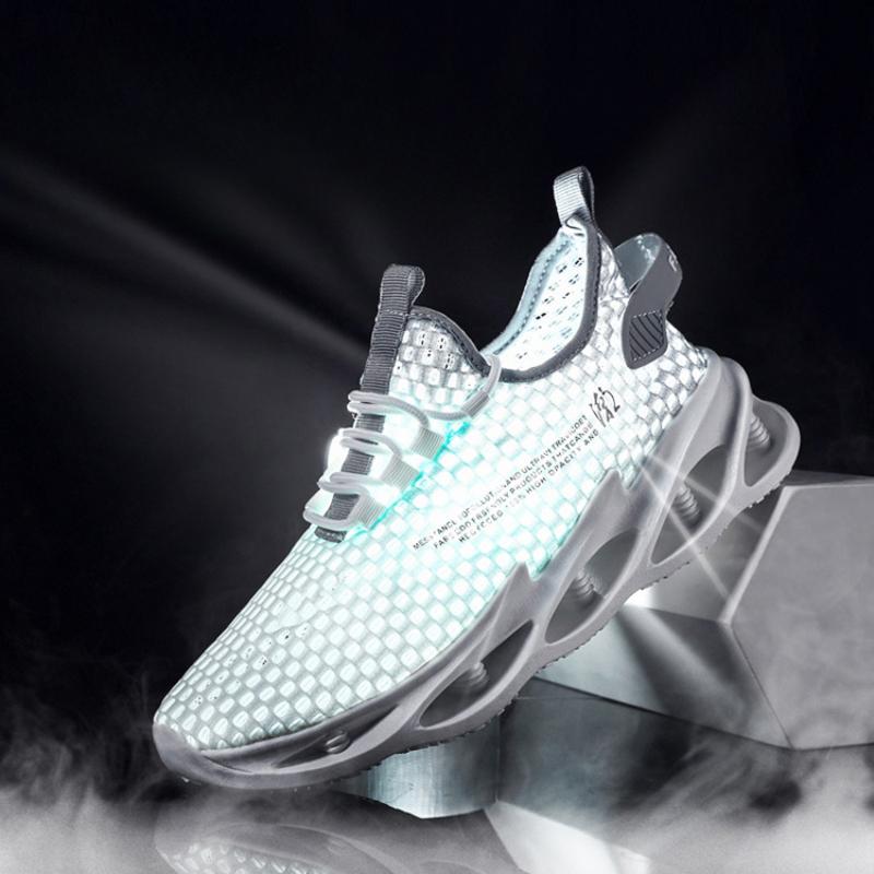 Mode Herrenschuhe Mesh-Schuhe Sommer Atmungsaktiv Lässig Trend Stoßdämpfung Mesh-Schuhe Herren Mode Ausgehöhlt Durchlässige Sneaker