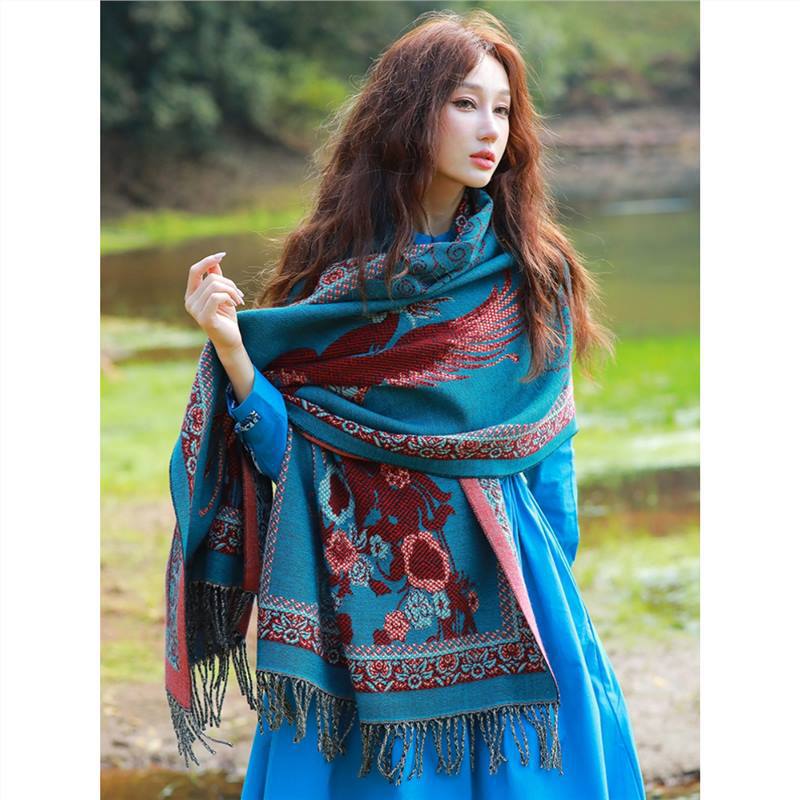 Skin Friendly And Breathable Warm And Versatile Home, Autumn And Winter Women'S Travel Shawl, Thick Cloak, Air Conditioning Blanket