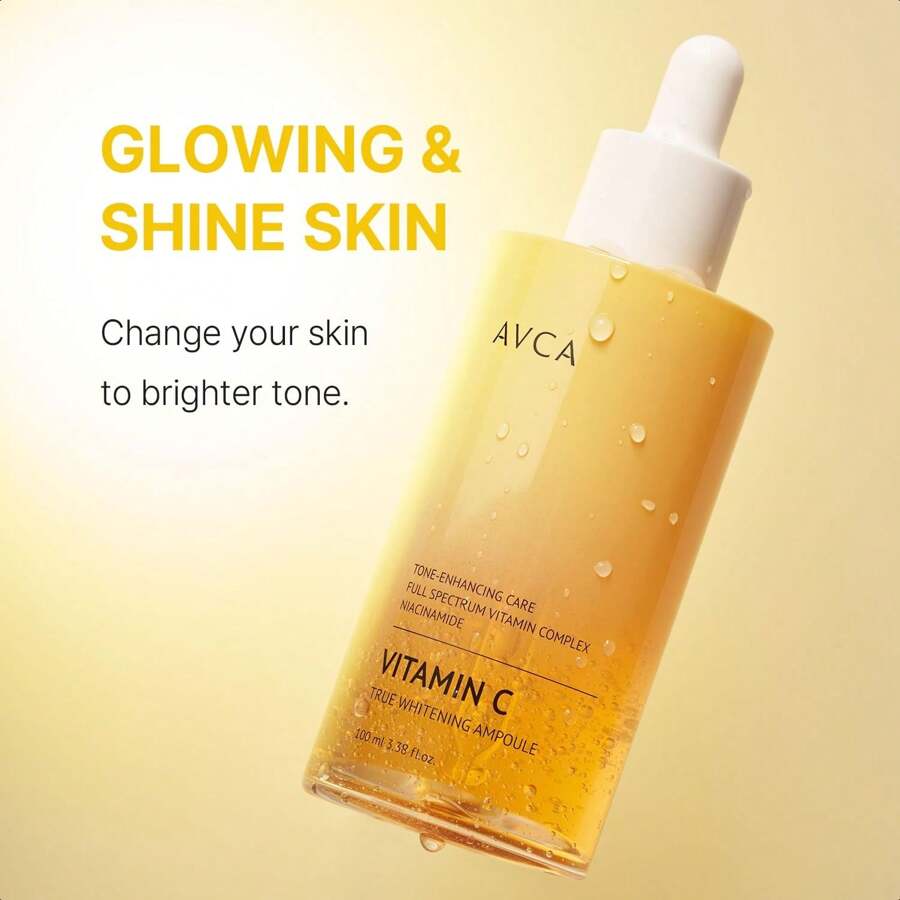 AVCA Serum do twarzy z witaminą C True Brightening 100 ml - Serum do twarzy na przebarwienia z witaminą C