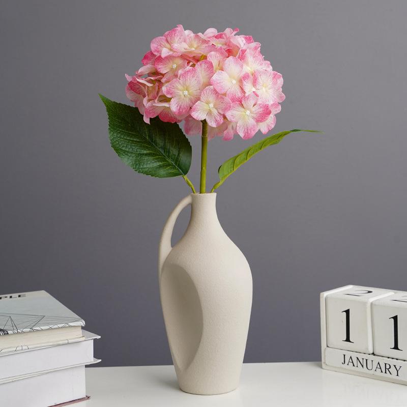 4pcs Simulation Hydrangeas Branch Real Touch Fake Flowers Garden Balcony Decoration Green Star Drop Hydrangea Artificial Flower