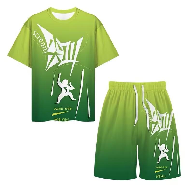 Screaming Men s Short-Sleeve T-Shirts and Women s Sports Sets, Trendy Men s and Women s Abstract 3D Printed T-Shirts XL