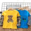 Roupa Infantil Meninos Meninas Camiseta Roupas Infantis Desenho Animado Tops Manga Longa Roupa de Bebê Outono Inverno Algodão Estampado Moletom