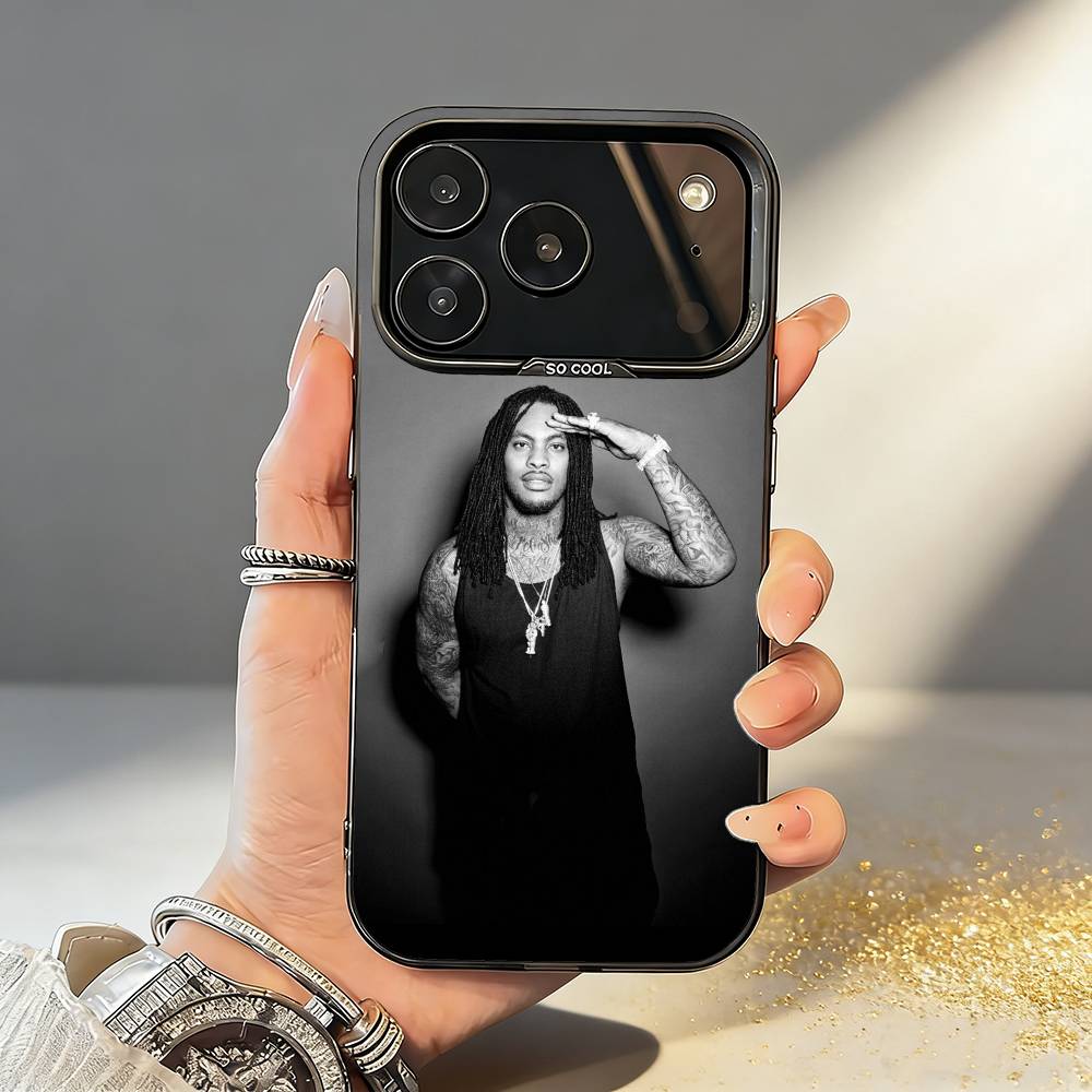 Rapper Waka Flocka Flame Phone Case For iPhone17 16 15 14 13 12 Pro Max Grey Black Matte Laser Metallic Aurora Funda