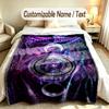 Witchcraft Theme Custom Blanket Personalized Name & Text Customized Soft Warm Throw Blanket Home Decor