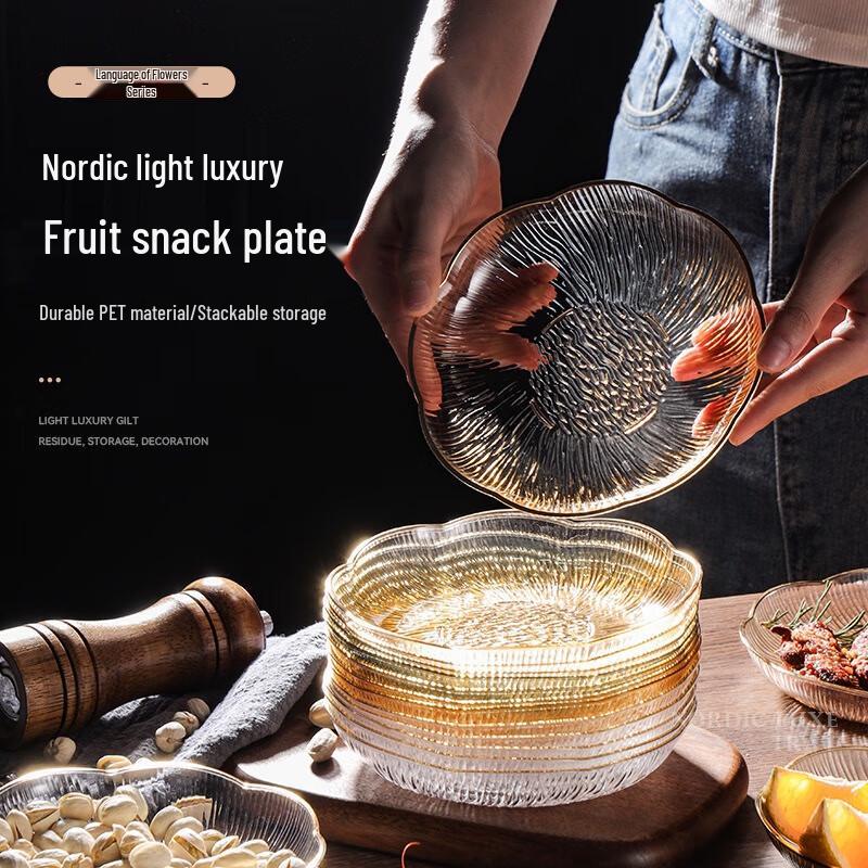 Fumid Mixed Color Dessert & Snack Plates - 10-Pack