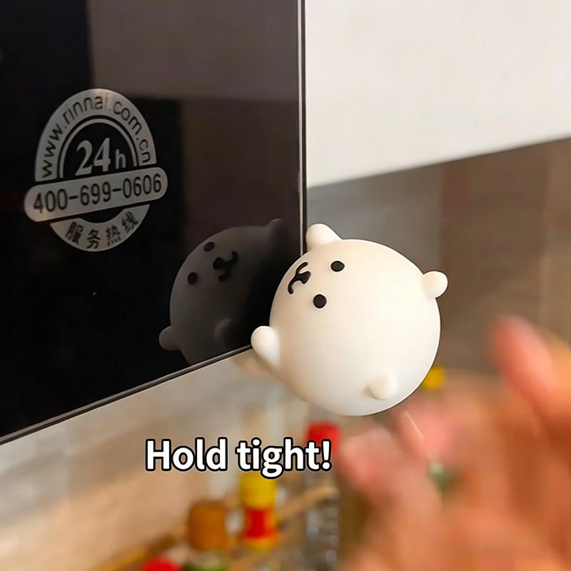 Cute Self Deprecating Bear Cartoon Soft Silicone Anti Collision Strip Corner Protector For Cabinet Table Desk Edge Anti Bump