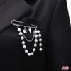 Hip Hop Trendig Imitationspärla Tofs Kedja Broscher Punk Stil Gem Byxkedja Accessoar För Män Kvinnor