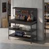 Workbench with Adjustable Shelves, Pegboard and 2 Drawers, 122x61x156 cm, Black