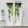 Elegant Set Of 2 Curtains Window Treatment Green Plants Have Climbed Wall Versatile Polyester Without Rod Festive Perfect Made
