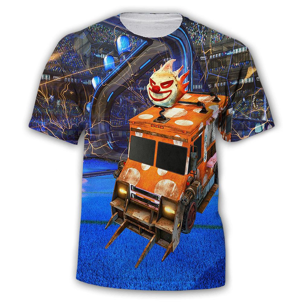 Kreativní design hry Rocket League, cool a módní tričko s neformální osobností
