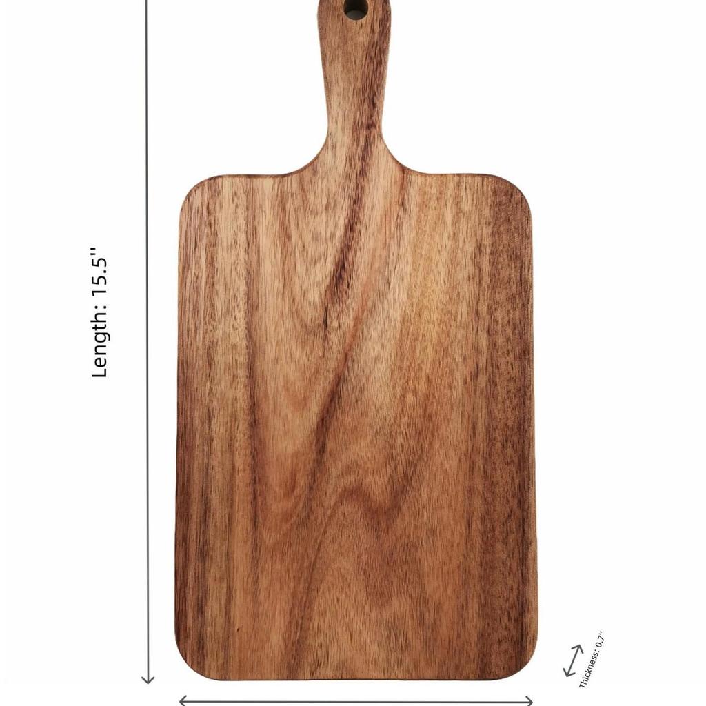 Acacia Wood Children's Cutting & Serving Board – Ideal for Steak & Vegetables, Creative Solid Wood Design.