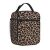Sac fourre-tout imprimé léopard guépard Sac à lunch isotherme Sacs alimentaires portables Refroidisseur thermique réutilisable Pour l'école le bureau Lavable Boîte à bento