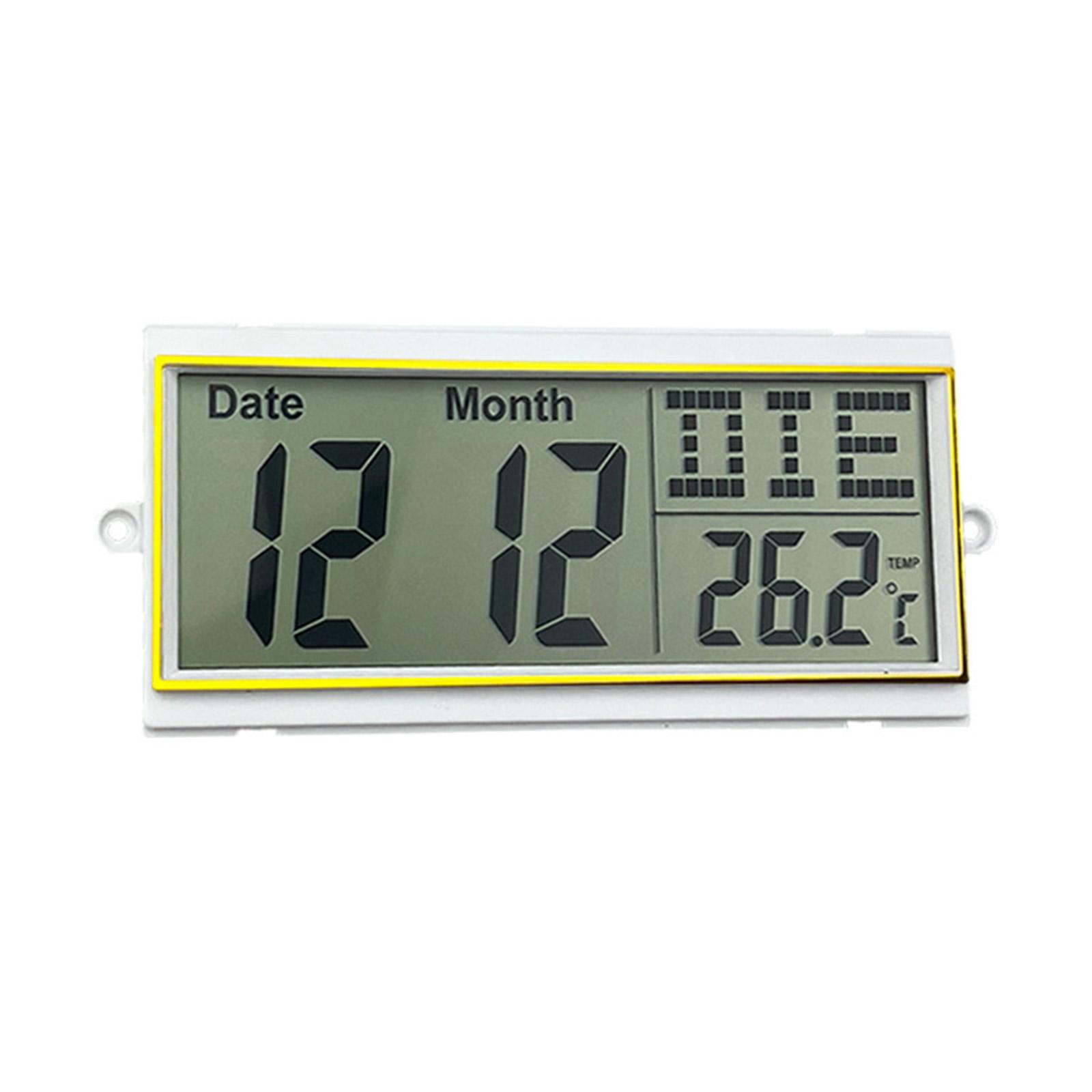 

Large English Screen Wall Clock Multifunctional Lunars Date and Temperature AutoChange Hanging Clock M золотой