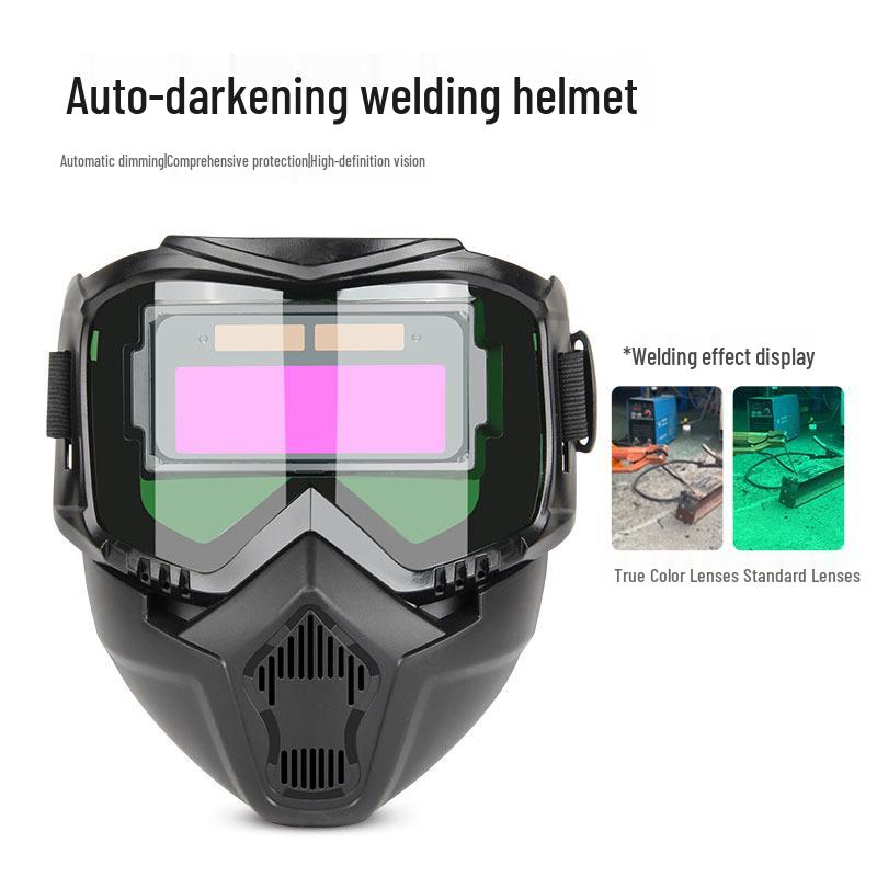 W pełni automatyczny hełm spawalniczy z regulacją światła z odpinanym kapturem