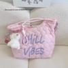 Korean Style Cute Women's Versatile Down Jacket Shoulder Bag - Large Capacity Handbag for Autumn/Winter