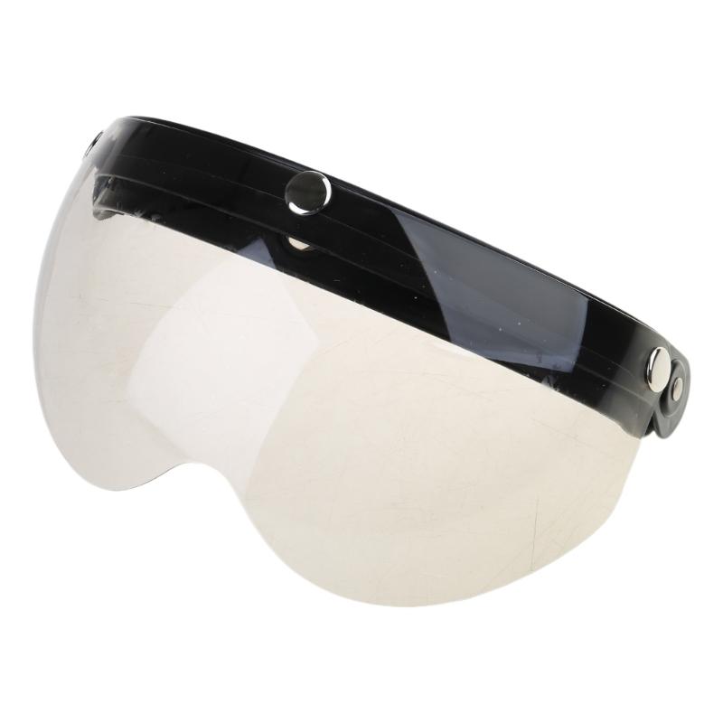 Motorcycle Enthusiasts Helmet Visor Shield PC Lens 3-Snap Design Open Face Visor