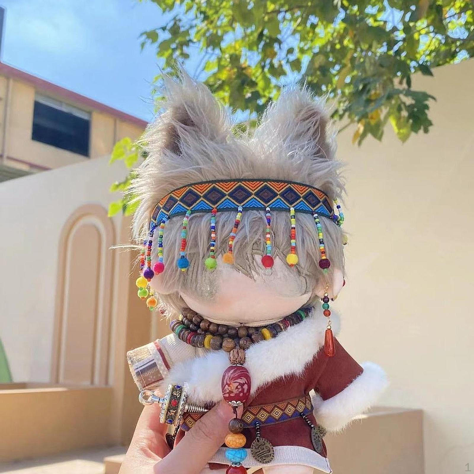 

20 см плюшева лялька Одяг Костюми Дитяча іграшка Стильне одягання Набір тибетського етнічного одягу М яка вечірка червоний