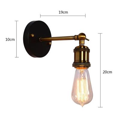 Industrial Style Retro Wall Lamp American Iron Bedside Bar Kitchen Corridor Internet Cafe Wall Lamp Edison Long Flute Wall Lamp