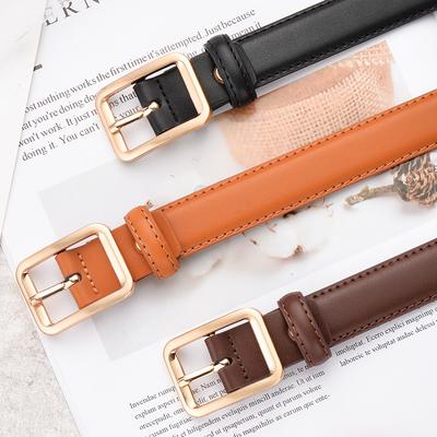 Belt Women'S Jeans Simple Decorative Thin Belt Girls Leather Pants Belt Tide