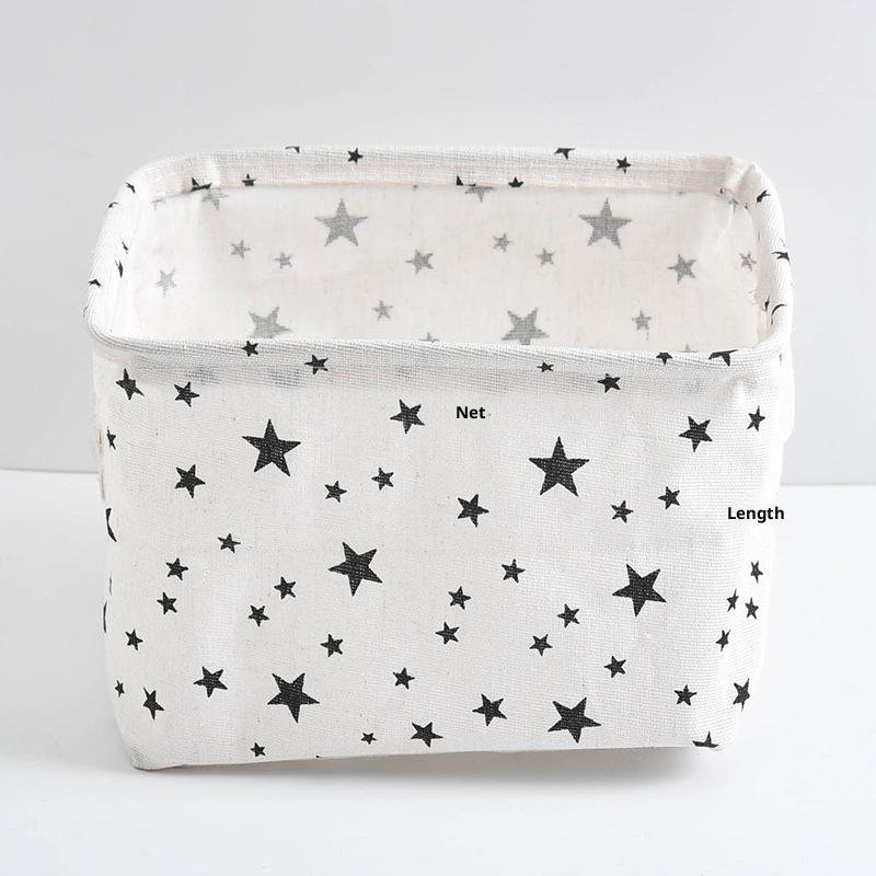 

1 шт. Бавовняна лляна тканина Водонепроникна настільна коробка для зберігання різноманітних речей Кошик Косметична іграшка Органайзер Нижня білизна Шкарпетки Сумка для зберігання одягу