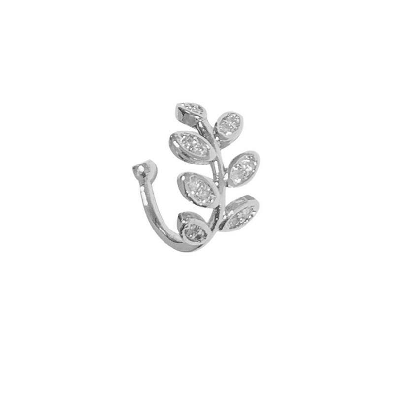 

Gold Silver Color Leaves Clip Earrings for Women Creative Pearl Pendant Ear Cuff Non-Piercing Ear Ear Clip Trend Jewelry Gift