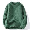 Maglione girocollo vintage da uomo, verde, abbigliamento alla moda, autunno/inverno, pullover, felpa in maglia da uomo