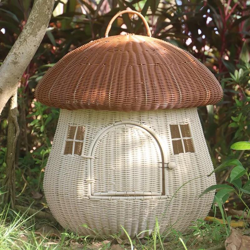 Deep Sleep Comfort 4 Season Cat Bed Iittle Mat Basket Small Dog House Pets Tent Cozy Cave Nest Enclosed Mushroom Kitten House