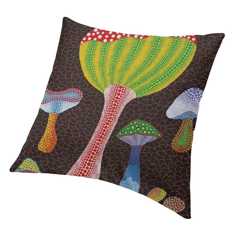 Yayoi Kusama Art Square Pillow Cover Decoration Japanese Artist Cushion Cover Throw Pillow For Car Double-Sided Printing