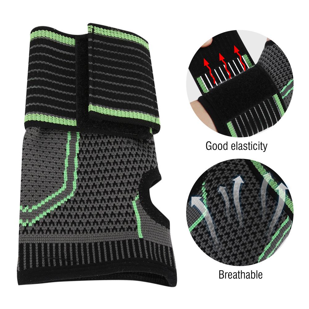 Sport Protection Wristband Bracer Hand Wrist Guard with Pressure Belt(M)