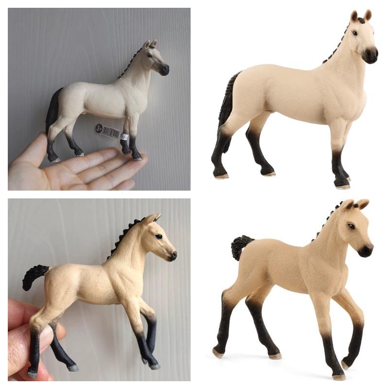 Großer hannoverscher Hengst Massivkunststoff Modell Spielzeug Geschenk für Kinder Realistisches weißes Pferd